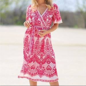 Flying Tomato - flowy red and white dress